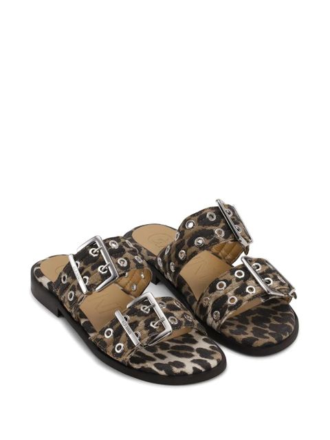 GANNI buckle sandals - Brown