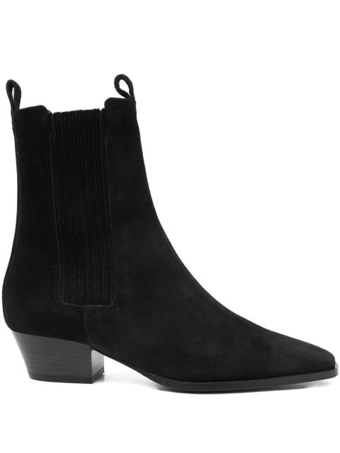 Aeyde 40mm Agata suede boots - Black - zdjęcie produktu nr 1