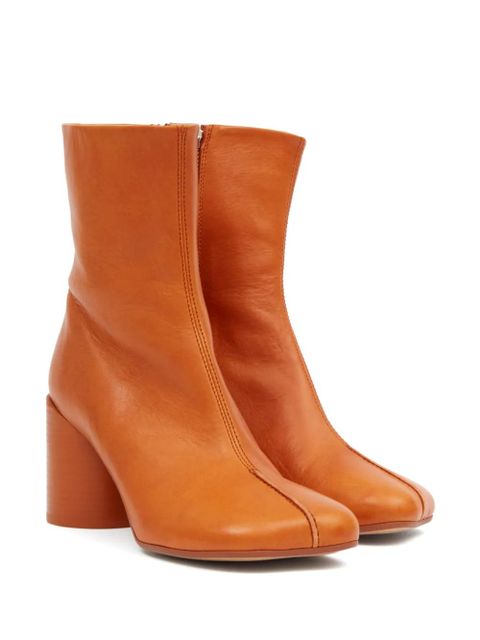 MM6 Maison Margiela 70mm Stitch-out leather boots - Orange - zdjęcie produktu nr 2