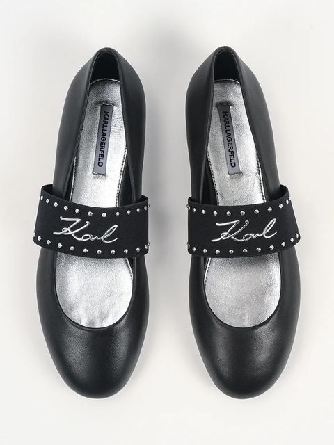 Karl Lagerfeld baleriny skórzane KARO