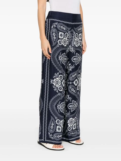 Maje bandana-print wide-leg trousers - Blue - zdjęcie produktu nr 2