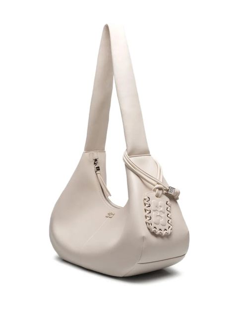 GANNI medium logo-debossed bag - Neutrals - zdjęcie produktu nr 2