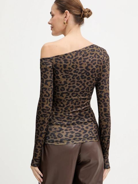 Guess longsleeve ANITA damski kolor brązowy W5BP08 K1492