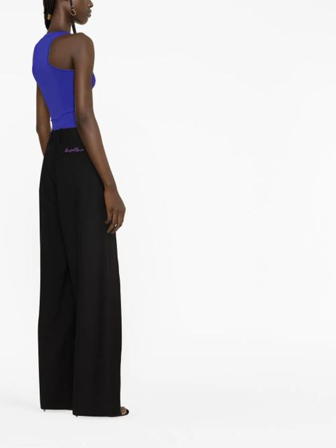 Off-White high-waisted wide-leg trousers - Black
