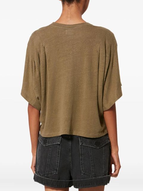 MARANT ÉTOILE Kyanza pleated T-shirt - Green