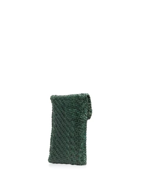 DRAGON DIFFUSION interwoven-design phone-case bag - Green