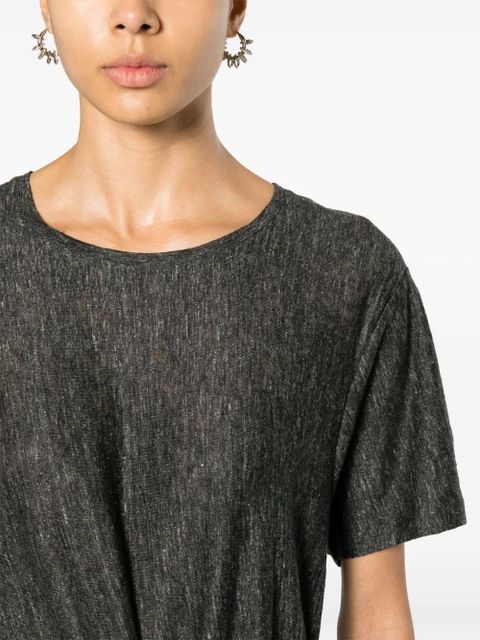 PINKO high-cut linen bodysuit - Black