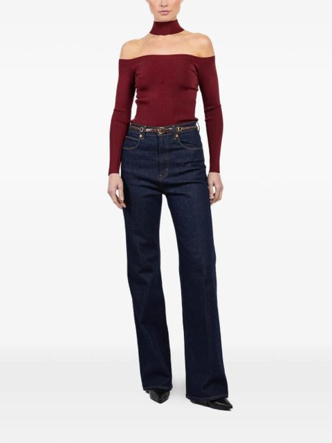 Simkhai off-shoulder T-shirt - Red - zdjęcie produktu nr 2