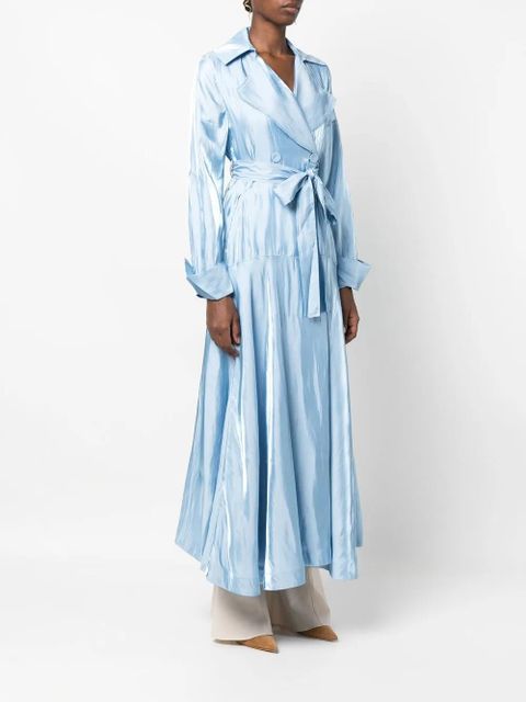 Cult Gaia Jasira long double-breasted coat - Blue