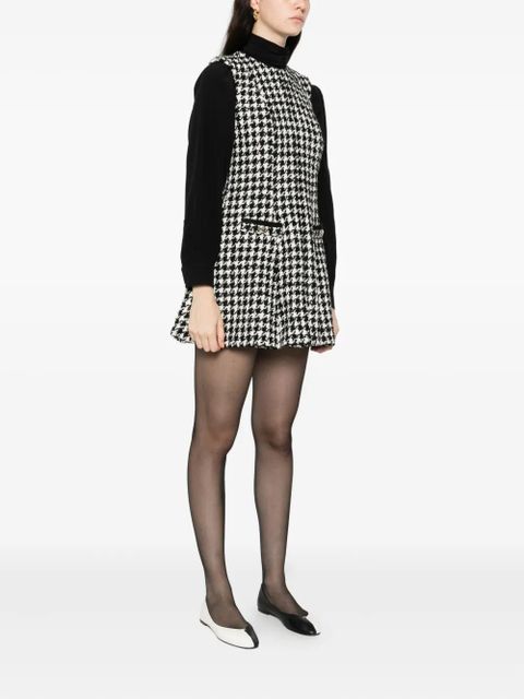 Maje houndstooth pleated mini dress - White - zdjęcie produktu nr 2