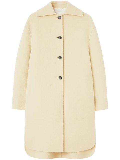 Jil Sander single-breasted virgin wool coat - Neutrals - zdjęcie produktu nr 1