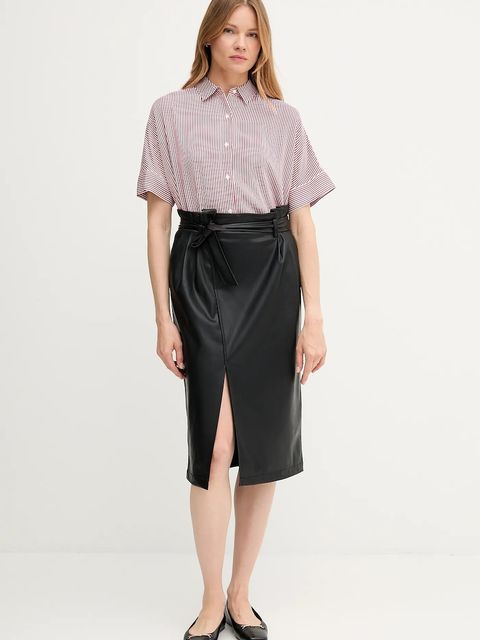 Tommy Hilfiger koszula damska kolor czerwony relaxed z kołnierzykiem klasycznym WW0WW45883