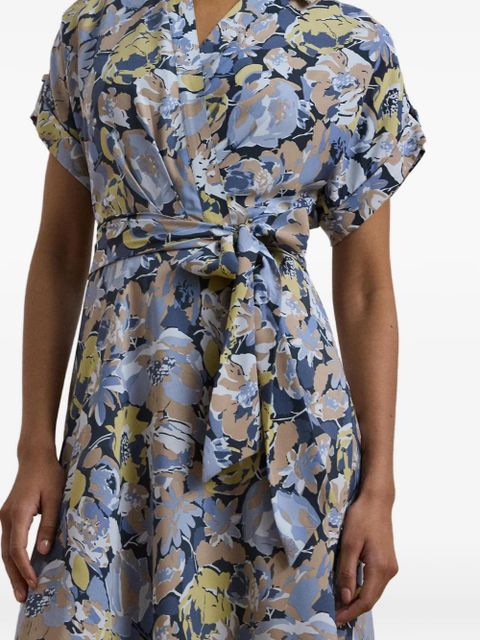 Lauren Ralph Lauren floral-print wrap-style dress - Blue