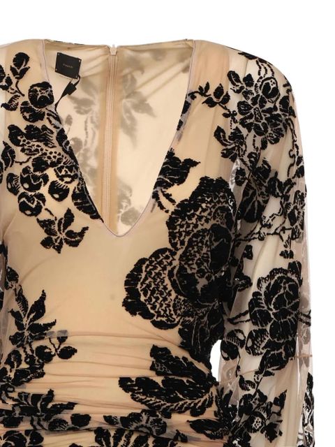 PINKO floral-pattern mini dress - Neutrals
