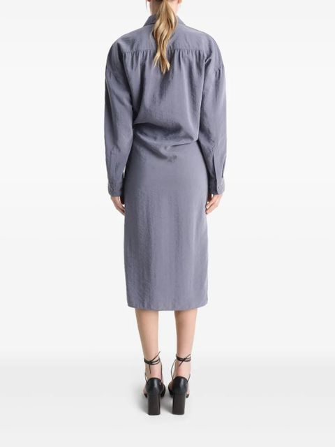 LEMAIRE wrap style dress - Grey - zdjęcie produktu nr 2