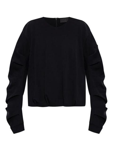 Moncler gathered-cuff sweatshirt - Black - zdjęcie produktu nr 1