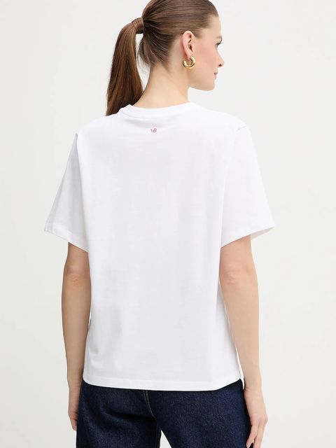 Victoria Beckham t-shirt bawełniany damski kolor biały 1325JTS006477A - zdjęcie produktu nr 2