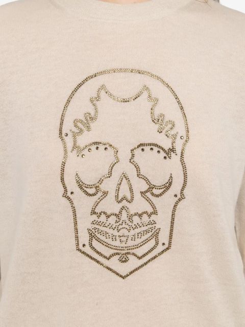 Zadig&Voltaire skull-embellished cashmere sweater - Neutrals