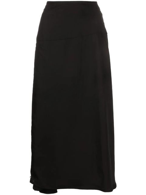Jil Sander off-centre zip-fastening midi skirt - Black - zdjęcie produktu nr 1