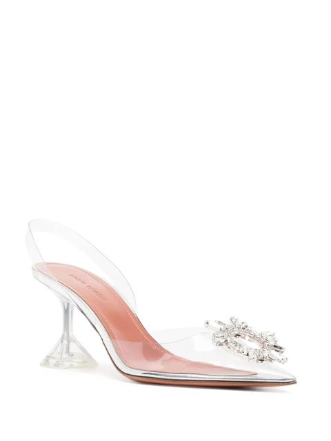 Amina Muaddi Begum 70mm slingback pumps - White