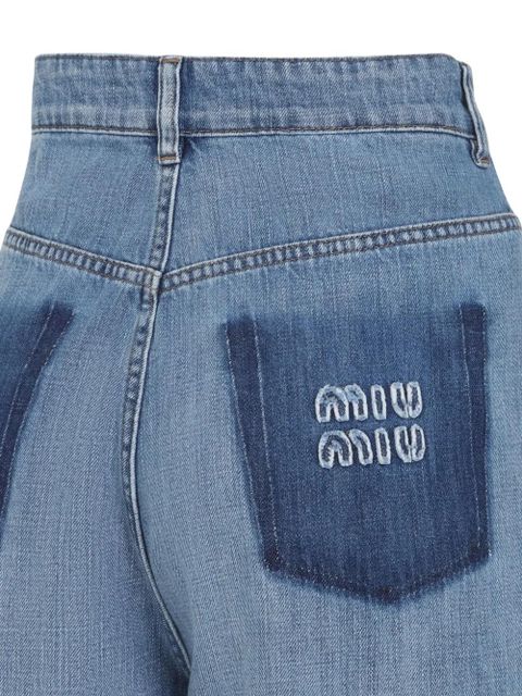 Miu Miu logo-appliqué jeans - Blue - zdjęcie produktu nr 2