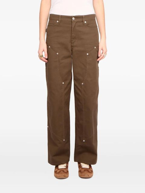 Zadig&Voltaire Perya studded cotton trousers - Brown