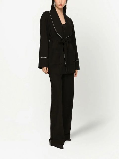 Dolce & Gabbana KIM DOLCE&GABBANA belted pajama shirt - Black