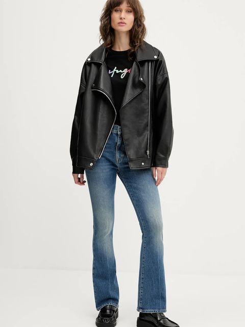 HUGO t-shirt bawełniany damski kolor czarny 50533059 - zdjęcie produktu nr 2