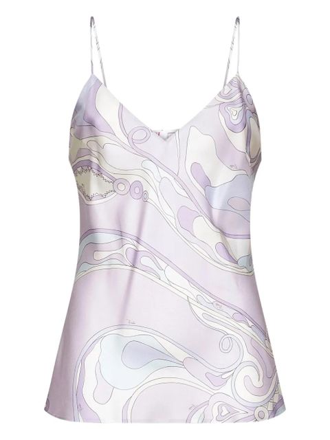 PUCCI wave-print silk top - Purple - zdjęcie produktu nr 1