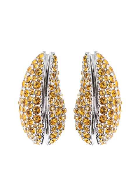 Tory Burch crystal-embellished earrings - Silver - zdjęcie produktu nr 1