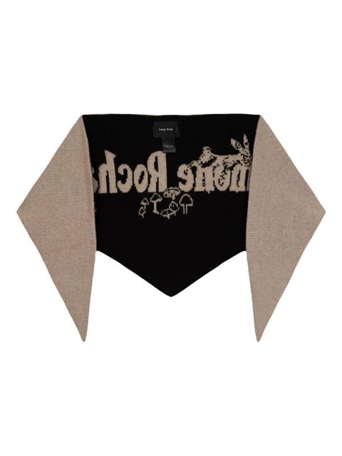 Simone Rocha Daisy logo-jacquard scarf - Neutrals - zdjęcie produktu nr 2