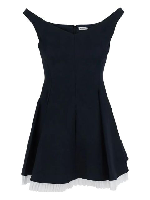 Simkhai Dorothie off-shoulder pleated mini dress - Black - zdjęcie produktu nr 1