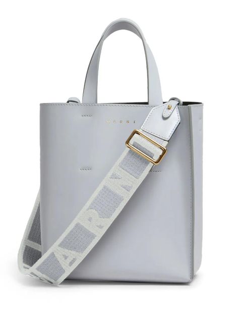 Marni logo-strap leather tote bag - Grey - zdjęcie produktu nr 1