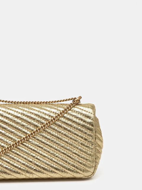 Tory Burch torebka skórzana Kira kolor złoty 161916.700