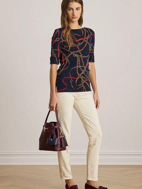 Lauren Ralph Lauren longsleeve damskie kolor granatowy 200P03722