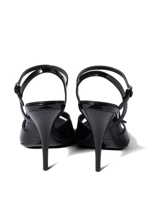 Miu Miu buckle leather sandals - Black