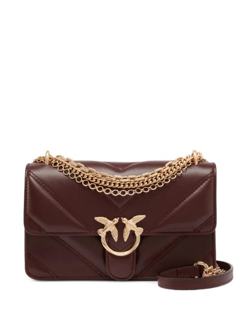 PINKO mini Love Bag One chevron quilted shoulder bag - Brown - zdjęcie produktu nr 1
