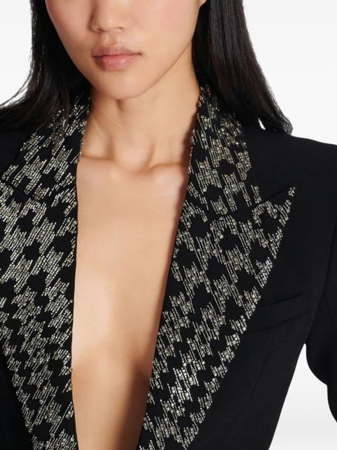 Balmain embroidered button blazer - Black