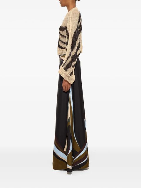 PUCCI Fari-print silk palazzo pants - Black