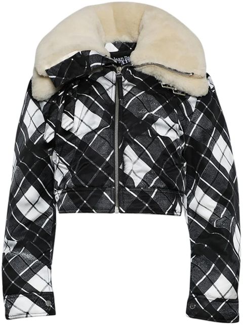 Jean Paul Gaultier layered shearling-collar jacket - Black - zdjęcie produktu nr 1