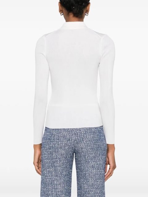 Maje buttoned collared sweatshirt - Neutrals