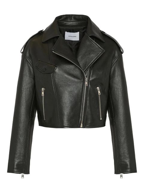 Yves Salomon lambskin biker jacket - Black - zdjęcie produktu nr 1