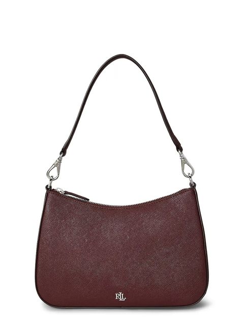 Lauren Ralph Lauren torebka skórzana kolor bordowy 431883768 - zdjęcie produktu nr 1