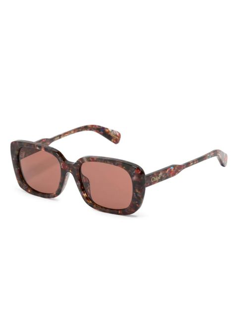 Chloé Eyewear square-frame sunglasses - Brown - zdjęcie produktu nr 2