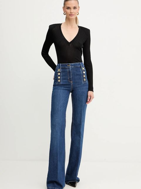 Elisabetta Franchi jeansy damskie high waist PJ02D56E2 - zdjęcie produktu nr 2