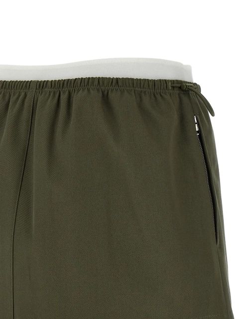 Alexander Wang double-layer elastic-waistband skirt - Green