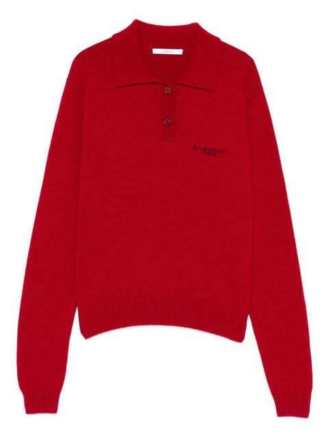 Givenchy long-sleeves polo top - Red - zdjęcie produktu nr 1