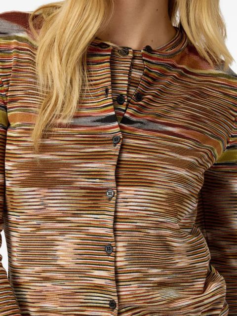 Missoni patterned wool-blend cardigan - Brown