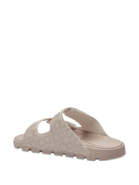 BOGNER logo-pattern strapped slides - Neutrals