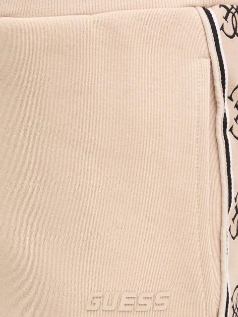 Guess spodnie dresowe BRITNEY kolor beżowy z aplikacją V2YB15 KB3P2